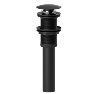 Push pop-up drain without oveflow matte black