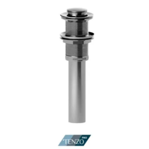 Push pop-up drain without oveflow round chrome