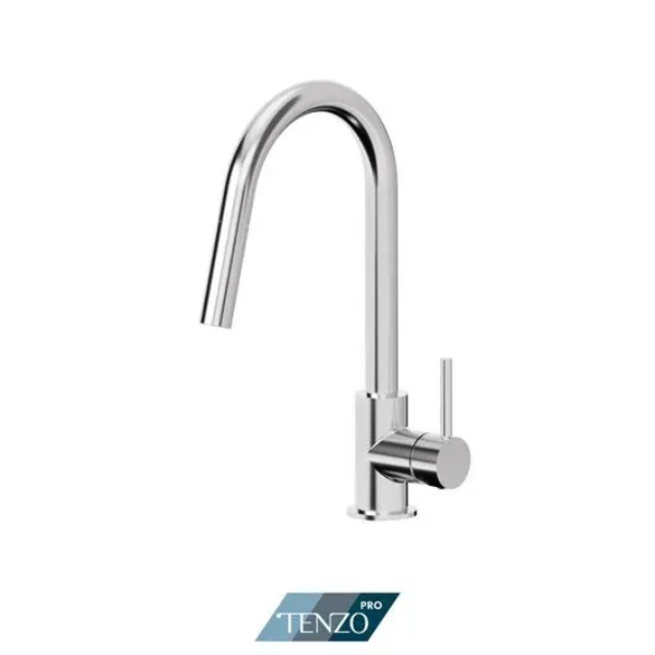 Single-handle kitchen faucet ECHO with pull-out & 2-Function hand shower chrome finish