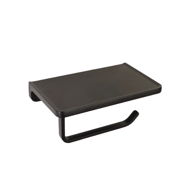 MADISON Bathroom Toilet Paper Single Holder with Shelf