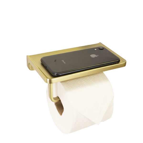 MADISON Bathroom Toilet Paper Single Holder with Shelf