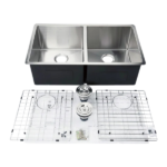 KODAEN UN1515P 33″ MISSION UNDERMOUNT KITCHEN SINK-16G DOUBLE BOWLS
