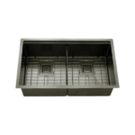 32" Workstation Undermount Double Bowls 50/50 Kitchen Sink In 16 Gague - UNS1515P