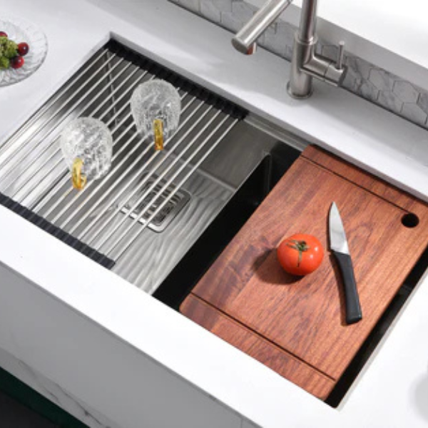 32" Workstation Undermount Double Bowls 50/50 Kitchen Sink In 16 Gague - UNS1515P