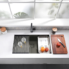 32" Workstation Under Mount Single Bowl Kitchen Sink In 16 Gague - UNS3000P