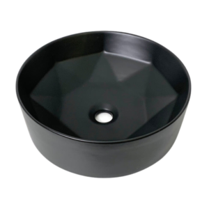 Matte Black Ceramic round vessel sink