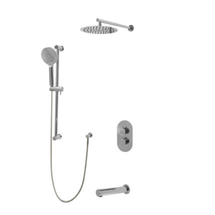 KODAEN F57104-W10ATS CRYSTAL Three Way Thermostatic Shower System