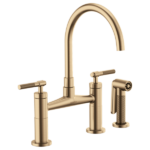 Brizo 62543LF Litze® Bridge Faucet with Arc Spout and Knurled Handle