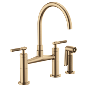 Brizo 62543LF Litze® Bridge Faucet with Arc Spout and Knurled Handle