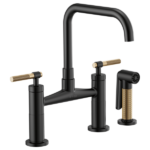 Brizo 62553LF Litze® Bridge Faucet with Square Spout and Knurled Handle - Image 3