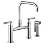 Brizo 62553LF Litze® Bridge Faucet with Square Spout and Knurled Handle - Image 2