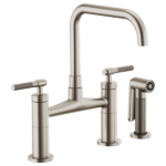 Brizo 62553LF Litze® Bridge Faucet with Square Spout and Knurled Handle - Image 4