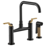 Brizo 62554LF Litze® Bridge Faucet with Square Spout and Industrial Handle - Image 3