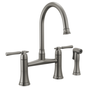 Brizo 62558LF Tulham® Bridge Kitchen Faucet with Side Spray
