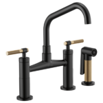 Brizo 62563LF Litze® Bridge Faucet with Angled Spout and Knurled Handle - Image 3