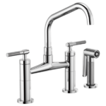 Brizo 62563LF Litze® Bridge Faucet with Angled Spout and Knurled Handle - Image 2