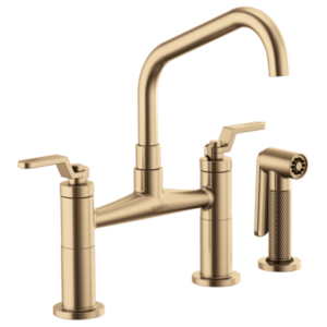 Brizo 62564LF Litze® Bridge Faucet with Angled Spout and Industrial Handle