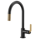 Brizo 63044LF Litze® Pull-Down Faucet with Arc Spout and Industrial Handle - Image 3