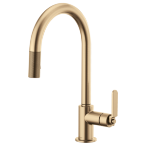 Brizo 63044LF Litze® Pull-Down Faucet with Arc Spout and Industrial Handle