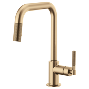 Brizo 63053LF Litze® Pull-Down Faucet with Square Spout and Knurled Handle