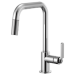 Brizo 63054LF Litze® Pull-Down Faucet with Square Spout and Industrial Handle - Image 2