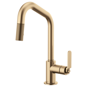 Brizo 63064LF Litze® Pull-Down Faucet with Angled Spout and Industrial Handle