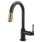 Brizo 63943LF Litze® Pull-Down Prep Faucet with Arc Spout - Knurled Handle - Image 3