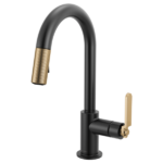 Brizo 63944LF Litze® Pull-Down Prep Faucet with Arc Spout - Industrial Handle - Image 3