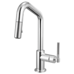 Brizo 63963LF Litze® Pull-Down Prep Faucet with Angle Spout - Knurled Handle - Image 2