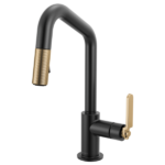 Brizo 63964LF Litze® Pull-Down Prep Faucet with Angle Spout - Industrial Handle - Image 3