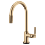 Brizo 64043LF Litze® SmartTouch® Pull-Down Kitchen Faucet with Arc Spout and Knurled Handle