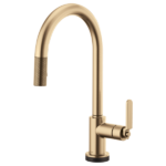 Brizo 64044LF Litze® SmartTouch® Pull-Down Kitchen Faucet with Arc Spout and Industrial Handle