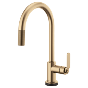 Brizo 64044LF Litze® SmartTouch® Pull-Down Kitchen Faucet with Arc Spout and Industrial Handle