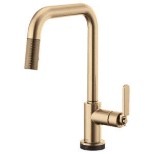 Brizo 64054LF Litze® SmartTouch® Pull-Down Kitchen Faucet with Square Spout and Industrial Handle
