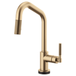 Brizo 64063LF Litze® SmartTouch® Pull-Down Kitchen Faucet with Angled Spout and Knurled Handle