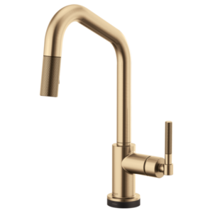 Brizo 64063LF Litze® SmartTouch® Pull-Down Kitchen Faucet with Angled Spout and Knurled Handle