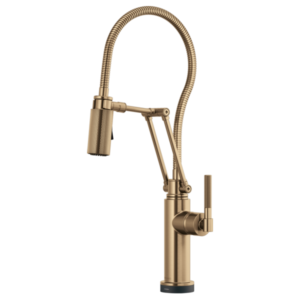 Brizo 64143LF Litze® SmartTouch® Articulating Kitchen Faucet With Finished Hose
