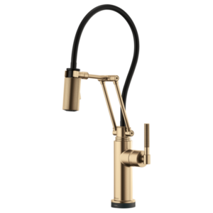 Brizo 64243LF Litze® SmartTouch® Articulating Kitchen Faucet with Knurled Handle