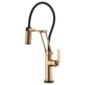 Brizo 64244LF Litze® SmartTouch® Articulating Kitchen Faucet with Industrial Handle