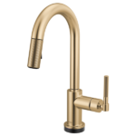 Brizo 64943LF Litze® Smarttouch Pull-Down Prep Faucet with Arc Spout - Knurled Handle