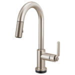 Brizo 64944LF Litze® Smarttouch Pull-Down Prep Faucet with Arc Spout - Industrial Handle - Image 4