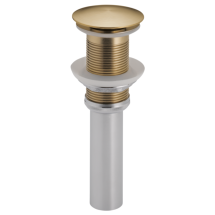 Brizo push button pop-up drain without overflow in Luxe Gold