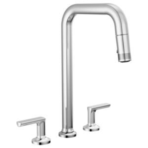 Brizo 62507LF-PCLHP-L Kintsu® Widespread Pull-Down Faucet with Square Spout - Less Handles