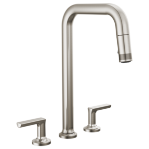 Brizo 62507LF-SSLHP-L Kintsu® Widespread Pull-Down Faucet with Square Spout - Less Handles