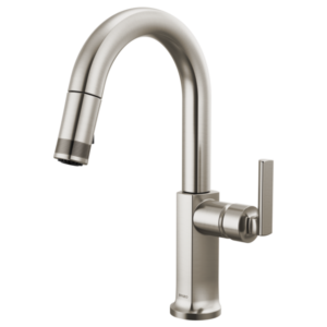 Brizo 63906LF-SSLHP-L Kintsu® Pull-Down Prep Faucet with Arc Spout - Less Handle