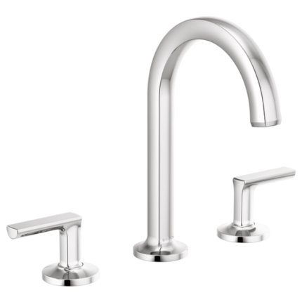 Brizo Kintsu widespread lavatory faucet with arc spout – Polished Chrome