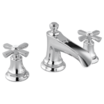Brizo Rook widespread lavatory faucet with channel spout in Luxe Gold finish