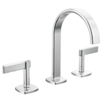Brizo Allaria Widespread Lavatory Faucet Square Spout Matte Black