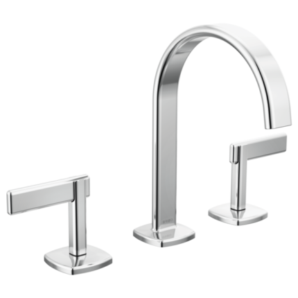 Brizo Allaria Widespread Lavatory Faucet Square Spout Matte Black