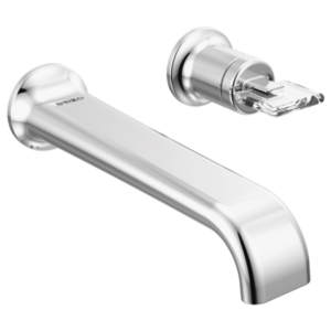 Brizo T65767LF-PCLHP-ECO--HK5867-PCCL--R85800 Two-Hole, Single-Handle Wall Mount Lavatory Faucet - Less Handle 1.2 GPM